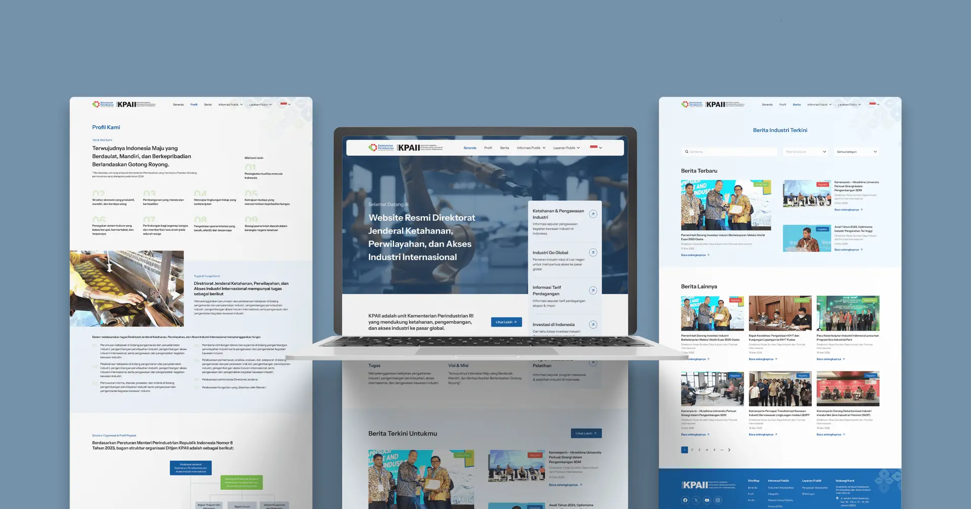 KPAII Website for Indonesia Ministry of Industry